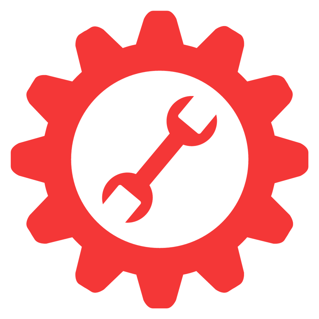 Build - icon displaying a wrench in the middle of a gear