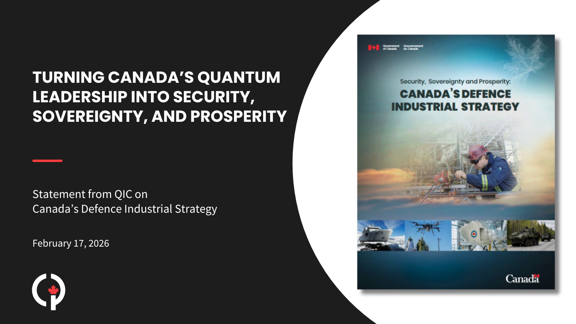 Statement from QIC on Canada's Defence Industrial Strategy