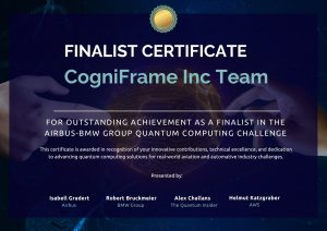 Airbus BMW Finalist Certificate